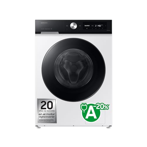 Samsung Ww90Db7U94Geu3 Lavatrice Ai Ecobubble, 9 Kg, A-20% Con Super Speed 39, Autodosificatore, Vapore, Bianco