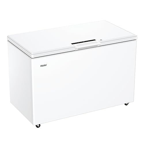 Haier Hce420E Congelatore A Pozzetto, 418 Litri, Statico, Trattamento Antibatterico, Temperatura Regolabile, Luce Led, Classe E, 132X75X89 Cm, Bianco