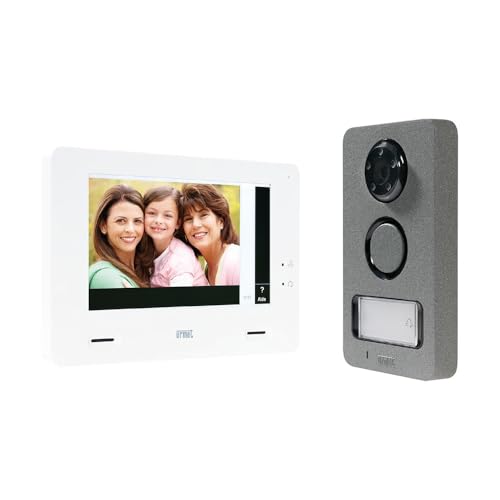 Urmet Kit Videocitofono Monofamiliare, 2 Fili, Monitor 7 Pollici Touchscreen, Mikra2 1722/95