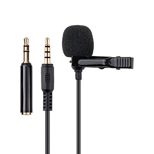 Kiwifotos Microfono Lavalier Omnidirezionale, Microfono Lavalier A Condensatore Trs Trrs Da 3,5 Mm Per Videocamera Videocamere Pc Smartphone Videocame
