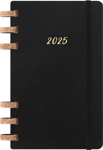 Moleskine Weekly & Monthly Planner, Agenda Settimanale E Mensile Spiral 12 Mesi 2025, Copertina Morbida E Chiusura Elastica, Colore Nero, Formato Larg