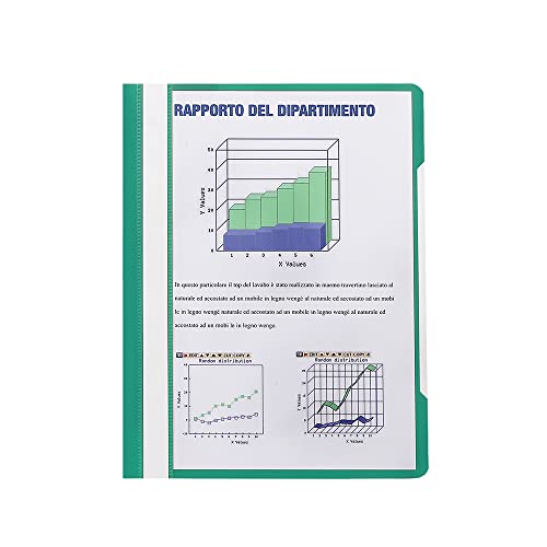 Favorit, Cartellina Portadocumenti A4, 10 Pezzi, Formato A4, Verde Scuro