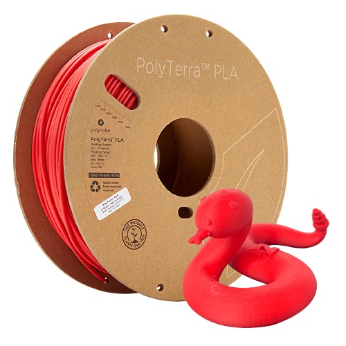 Polymaker 70827 Polyterra Pla Filamento Per Stampante 3D Plastica Pla 2.85 Mm 1000 G Rosso (Opaco) 1 Pz.