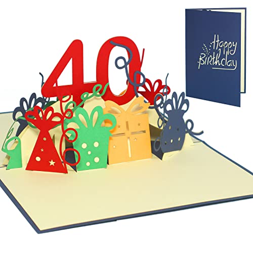Lin, Biglietti Di Auguri Di Compleanno Pop Up Blau