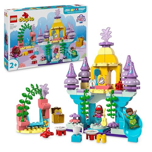 Lego Duplo | Disney Il Magico Palazzo Sottomarino Di Ariel, Giochi Educativi Per Bambine E Bambini Da 2 Anni, Castello Giocattolo Della Sirenetta Da C
