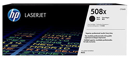 Hp 508X Cf360X, Cartuccia Toner Originale Hp Da 12500 Pagine, Compatibile Con La Stampante Hp Laserjet Enterprise M552, Nero