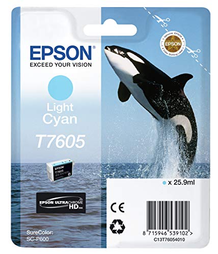Epson T7605 Cartuccia, Ciano Chiaro, Con Amazon Dash Replenishment Ready