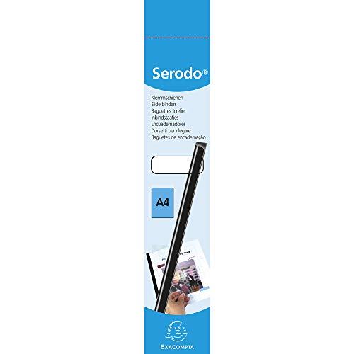 Exacompta 397080E Confezione (Con 25 Binari Serodo, Din A4, 21 X 29,7 Cm, Per Capacità 30 Fogli, 3 Mm) Cristallo