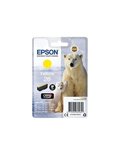 Epson 26 Serie Orso Polare Cartuccia Originale, Standard, Giallo
