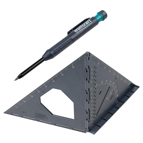Wolfcraft Set Per "Misurare E Marcare" I 8659000 I Set Per Misurare E Tracciare Superfici E Pezzi Tridimensionali