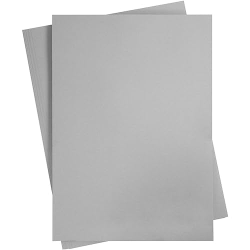 Creativ 21526 - Cartoncino Colorato, Formato A2, 420 X 600 Mm, 180 G, Grigio Acciaio, 10 Fogli