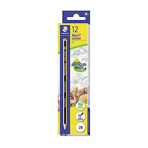Staedtler 121-2B Noris School - Matite In Grafite, Grado 2B, Confezione Da 12