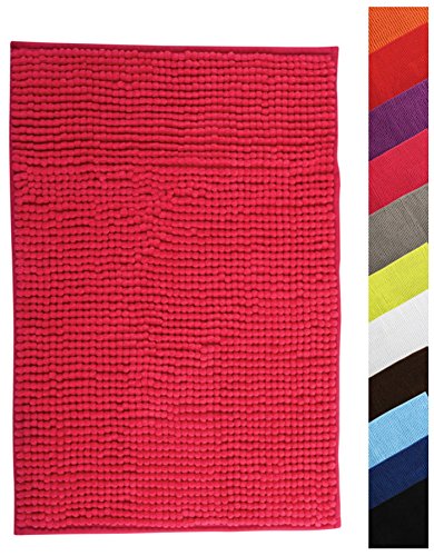 Msv Tappeto Da Bagno Ciniglia 60 X 90 Cm Fucsia