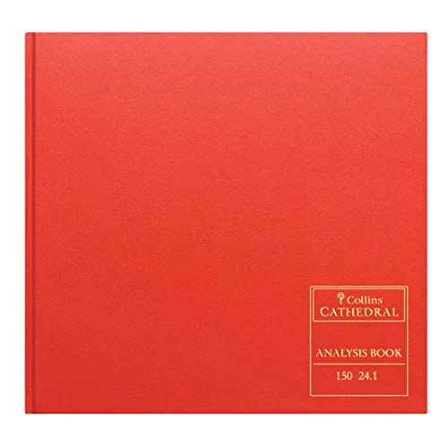 Collins Debden Ltd 061365 150 Series Cathedral Analysis Book, 24 Colonne Di Cassa, 297 X 315 Mm, 96 Pagine, Rosso