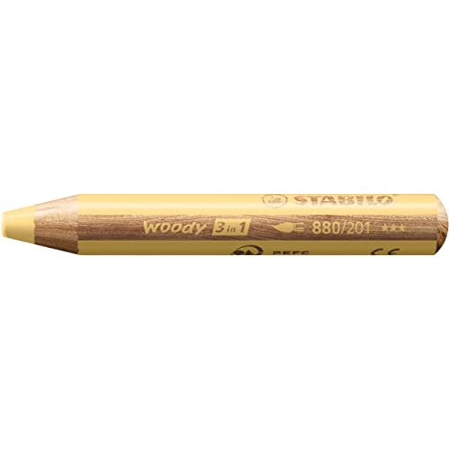 Stabilo Matita Multi-Talento Woody 3 In 1 – Confezione Da 1 – Giallo Pastello