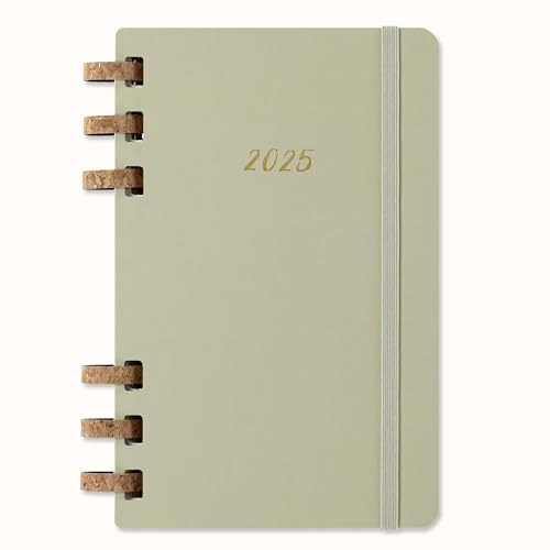 Moleskine Weekly & Monthly Planner, Agenda Settimanale E Mensile Spiral 12 Mesi 2025, Copertina Rigida E Chiusura Elastica, Colore Crush Kiwi, Formato