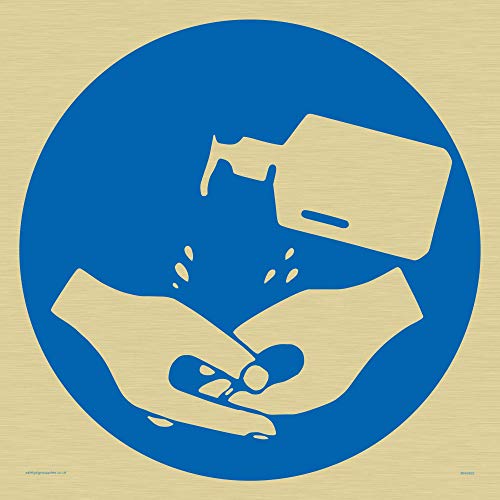 Simbolo Disinfettante Per Le Mani – Adesivo In Vinile Dorato