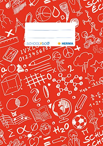 Herma 19414 - Copertina Per Quaderni, Formato A5 Schoolydoo, Con Etichetta, In Pellicola Di Polipropilene Resistente E Lavabile, Copertina Per Quadern