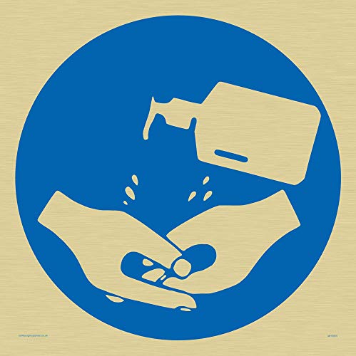 Simbolo Disinfettante Per Le Mani – Adesivo In Vinile Dorato