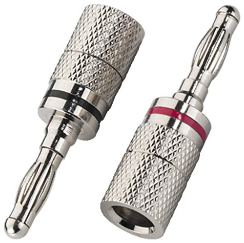 Monacor Bp-104 2 X Connettore A Filo A Banana Silver – Wire Connectors (Argento)