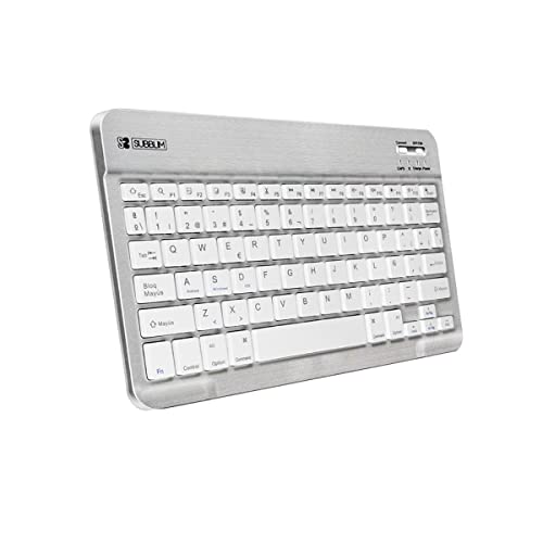 Subblim Teclado Compacto Inalámbrico Por Bluetooth Smart/Plata