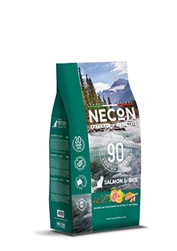 Necon Pet Food Natural Wellness Adulto Salmone & Riso 1.5 Kg, Cibo Per Gatti Adulti, Crocchette Low Grain Ricche Proteine E Omega 3, Qualità Premium, 