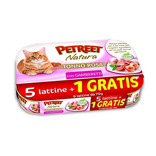 Petreet Natura Tonno Rosa Gamberetti Gr 70 (5+1)