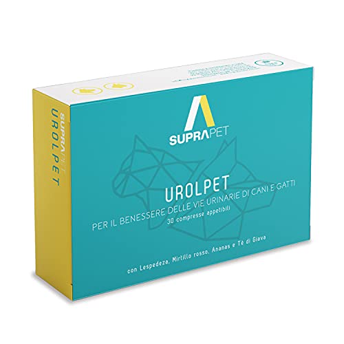Suprapet Urolpet Cani E Gatti Cistite E Vie Urinarie 30 Compresse - Fino A 2 Mesi Di Fornitura - Per Prostata Con Lespedeza, Mirtillo Rosso, Ananas, T