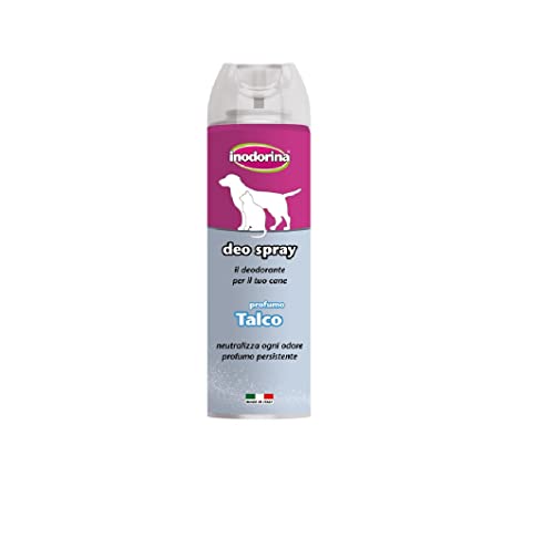 Inodorina - Deo Spray Al Profumo Di Talco - Deodorante Per Rinfrescare E Igienizzare Il Manto Del Cane, 300 Ml