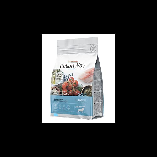 Italianway Dog Hypoallergenic Puppy/Junior Medium/Maxi - Trota E Mirtilli 12Kg