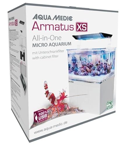 Aqua Medic Armatus Xs, Acquario All-In-One Micro Con Filtro Per Armadietti
