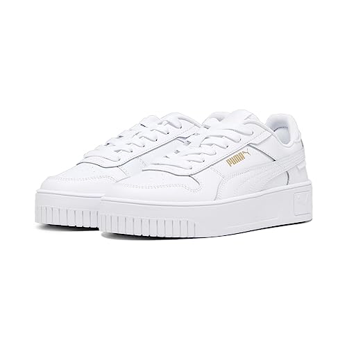 Puma Baby Girl Carina Street Jr Scarpe Da Ginnastica, Puma White Puma White Puma Gold, 37 Eu