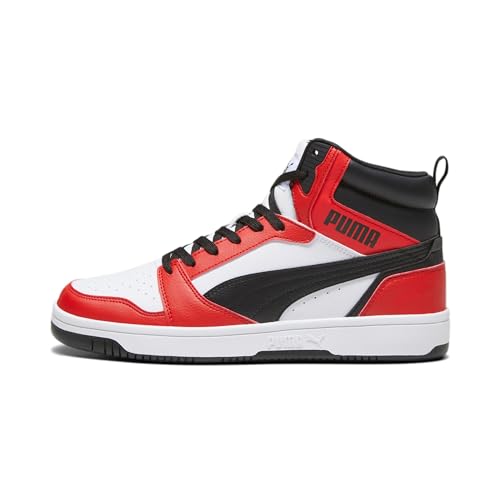 Puma Unisex Rebound V6 Scarpe Da Ginnastica, Puma White Puma Black For All Time Red, 45 Eu