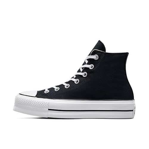 Converse Chuck Taylor Ctas Lift Hi Scarpe Da Ginnastica Alte Donna, Nero (Black/White/White), 35 Eu