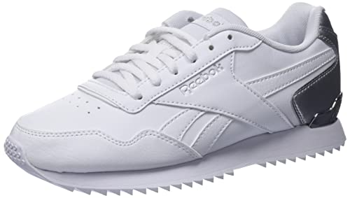Reebok Royal Glide Ripple Clip, Sneaker Donna, White Silver Met White, 37 Eu