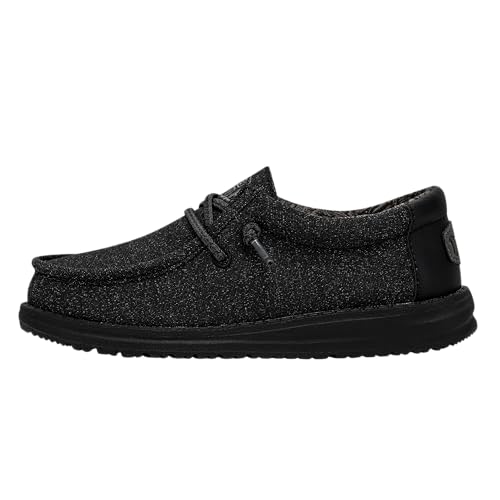 Hey Dude Wally Youth Basic, Moccasin Bambini E Ragazzi, Nero, 33 Eu