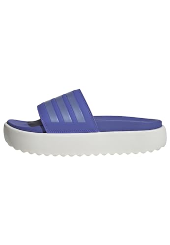 Adidas Adilette Platform Slides, Diapositive Donna, Cobalt Blue/Blue Spark/Core White, 42 Eu
