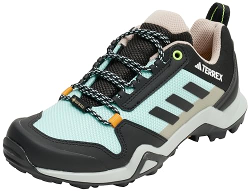 Adidas Terrex Ax3 Gore-Tex Hiking Shoes, Scarpe Da Arrampicata Basse Donna, Semi Flash Aqua Core Black Preloved Yellow, 37 1/3 Eu
