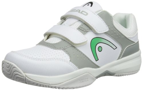 Head Lazer Velcro Jr Whgg, Scarpe Da Tennis Unisex-Bambino, Bianco (White/Green/Grey), 35 (3 Uk)