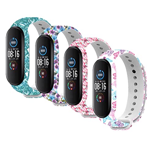 Nuosiweilang Compatibile Con Xiaomi Mi Band 7/Mi Band 6/Mi Band 5 Cinturini,Miband 7 Accessori Per Cinturini Per Braccialetti Di Ricambio In Silicone