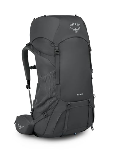Osprey Rook 65 Men'S Backpacking Backpack Dark Charcoal/Silver Lining O/S