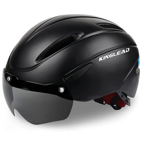 Casco Da Bici Da Uomo, Casco Da Bici Da Donna Kinglead, Casco Da Bici Mtb Con Visiera Magnetica Rimovibile E Borsa Da Trasporto Gratuita, Casco Traspi