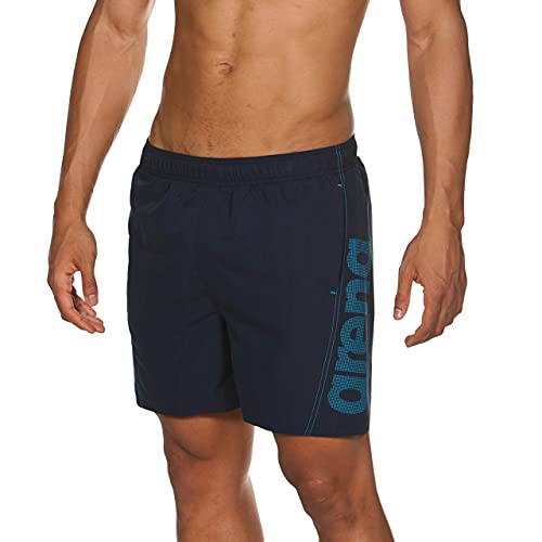 Arena Fundamentals Logo Costume Uomo Mare E Piscina, Costume Da Bagno In Morbido Tessuto Ad Asciugatura Rapida, Boxer Mare Con Slip Interno In Rete