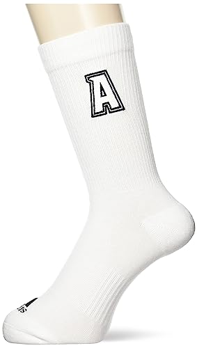 Adidas Embroidered, Calzini Unisex - Adulto, Bianco (White/Black), 28-30 Eu