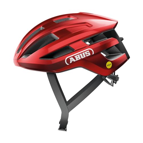 Abus, Casco Per Bici Da Corsa Abus Powerdome Mips, Casco Da Bici Leggero Con Sistema Di Ventilazione Avanzato E Protezione Contro Gli Impatti, Made In