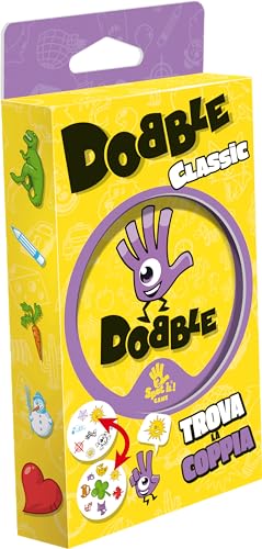 Asmodee: Dobble Classic Blister Eco, Versione Mini, Divertente Gioco Di Carte Per Tutta La Famiglia, 5 Mini Giochi, 2-8 Giocatori, 6+ Anni, Edizione I