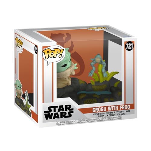 Funko Pop! Deluxe: The Mandalorian - Grogu (The Child, Baby Yoda) With Frog - Figura In Vinile Da Collezione - Idea Regalo - Merchandising Ufficiale