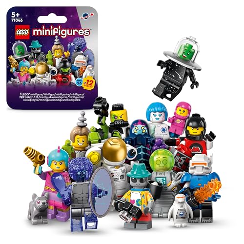 Lego Minifigures Serie 26 Spazio, Scatola Con 1 Di 12 Personaggi Giocattolo A Caso Da Collezione, Inclusi Un Astronauta E Un Robot Maggiordomo, Set Di