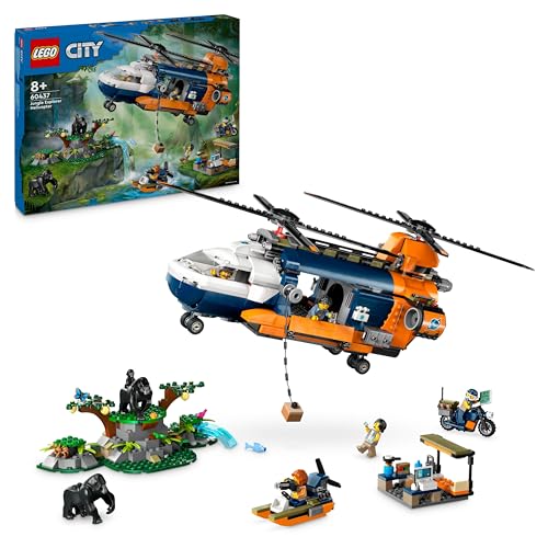 Lego City Elicottero Dell’Esploratore Nella Giungla, Modellino Di Veicolo Giocattolo Da Costruire Con Doppi Rotori, Giochi Per Bambini Da 8 Anni Con C