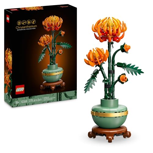 Lego Icons Crisantemo, Fiore Finto Da Costruire, Decorazione Floreale Artificiale Per Casa, Hobby Creativo Per Adulti, Regalo Di Compleanno Per Donna,